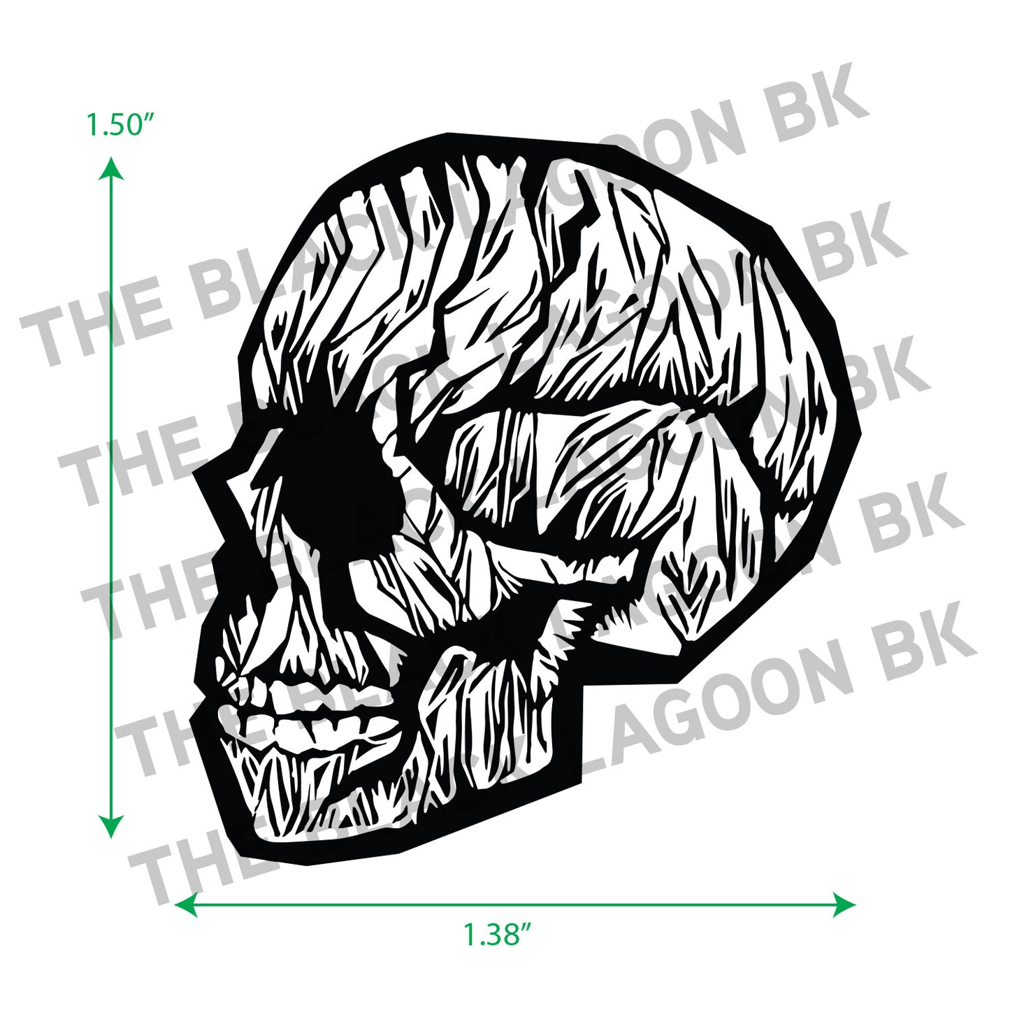Skull Enamel Pin - Black & White