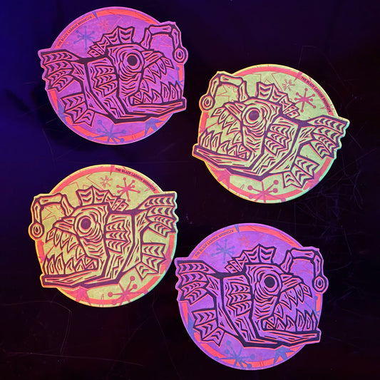 Creepy Angler Premium Paperboard Coasters - Pack of 4