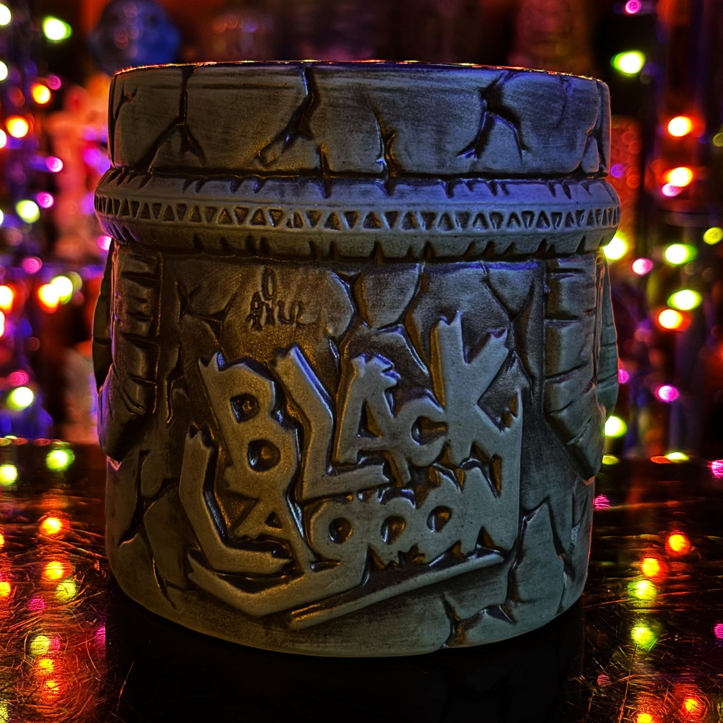 Munktiki Imports The Black Lagoon Brooklyn Creature Idol Horror Tiki Goth Tiki Creepy Tiki Mug in Grayskull  Green