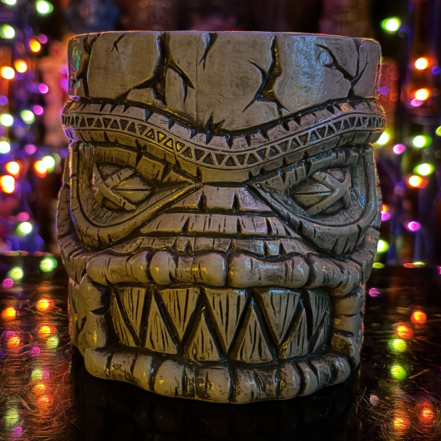 Munktiki Imports The Black Lagoon Brooklyn Creature Idol Horror Tiki Goth Tiki Creepy Tiki Mug in Gaseous Green