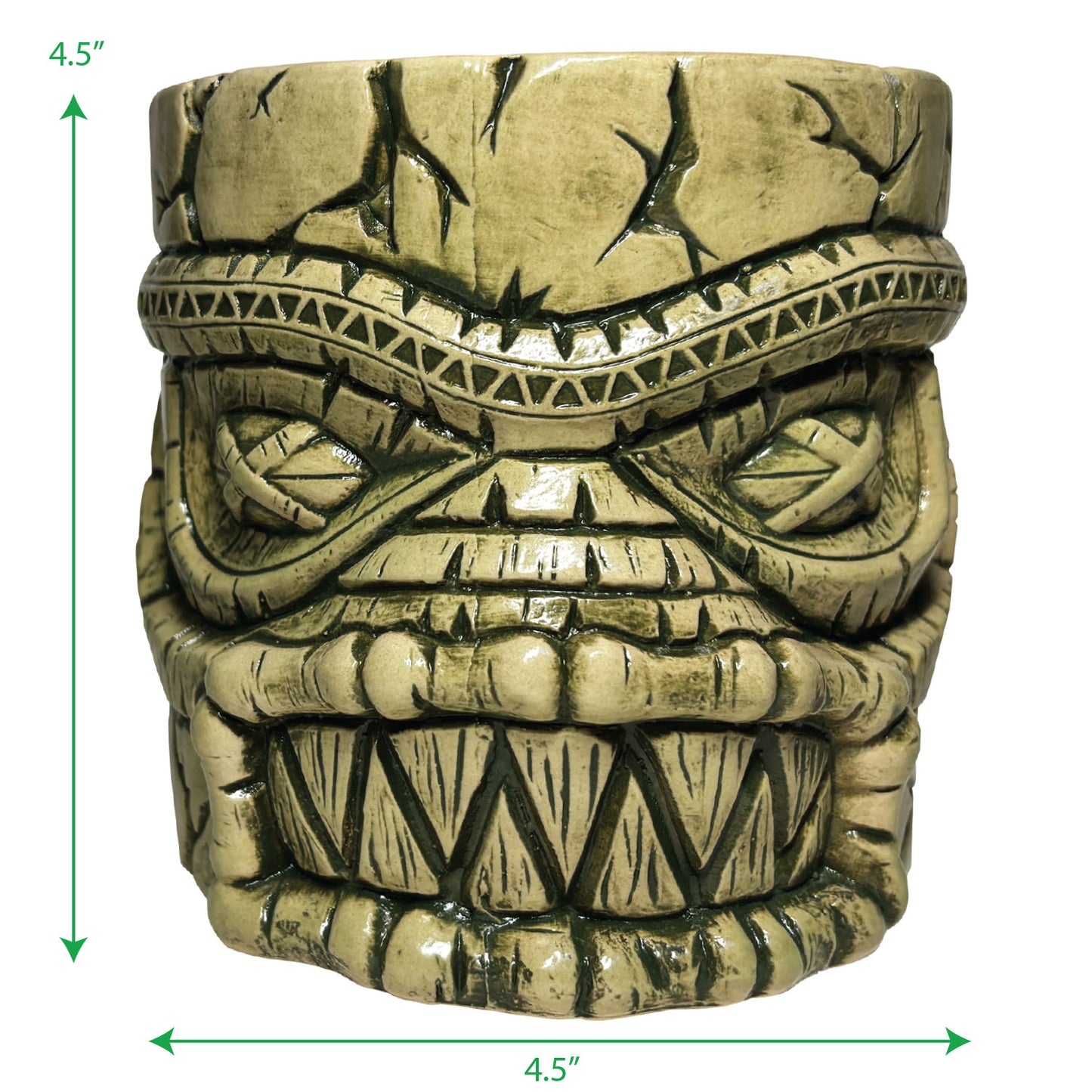 Munktiki Imports The Black Lagoon Brooklyn Creature Idol Horror Tiki Goth Tiki Creepy Tiki Mug in Gaseous Green