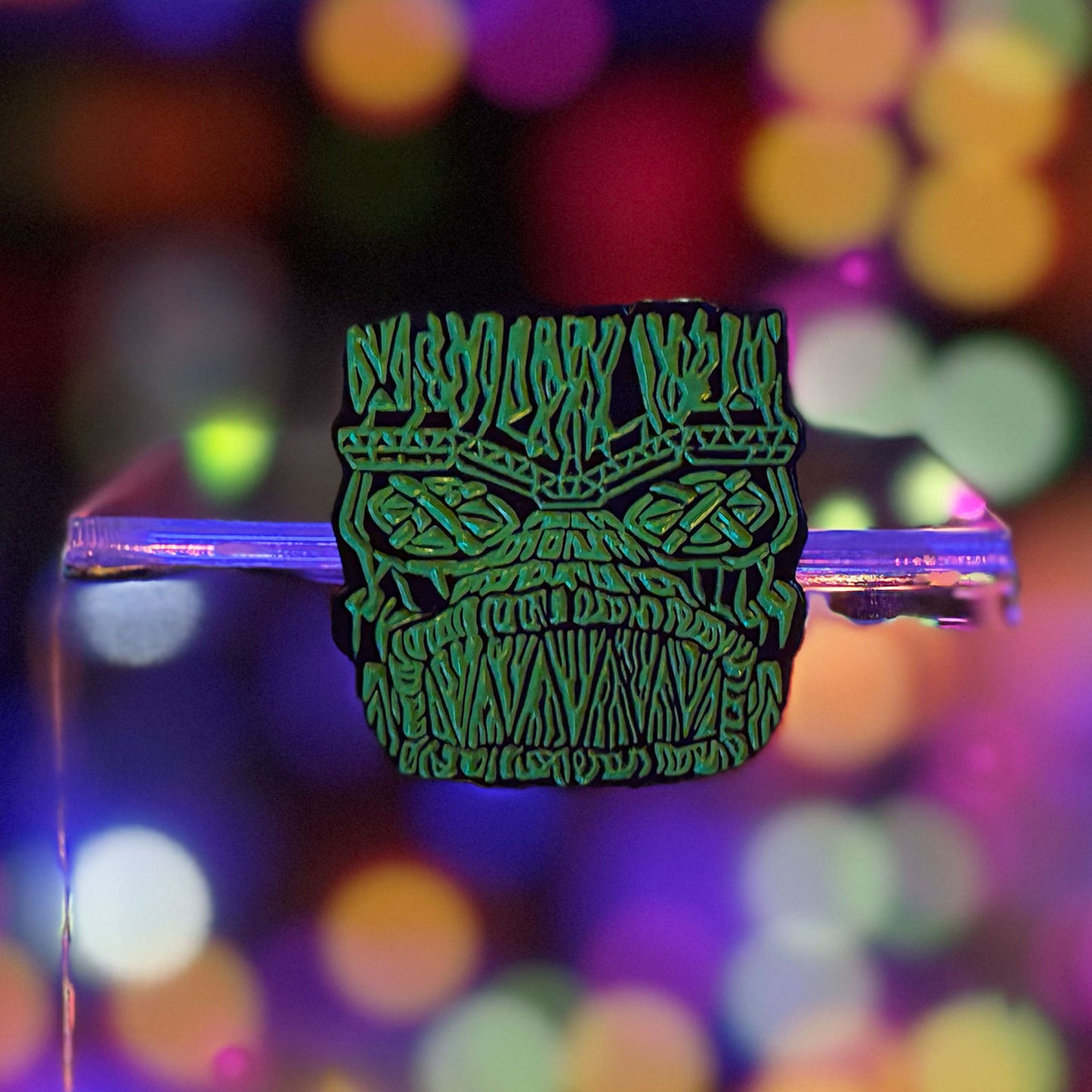 The Black Lagoon Brooklyn Horror Tiki Goth Tiki Creepy Tiki Creature Idol Enamel Pin